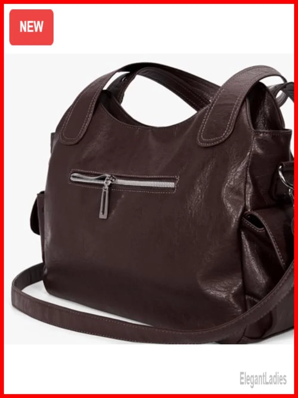 Slouchy Hobo Shoulder Bag Faux Leather Tote Crossbody Y2k Satchel